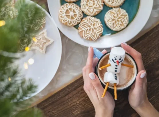 how to make snowmanfrom pretzel sticks and marshmallows