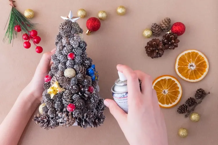 pine cone christmas crafts with kids diy a mini tree