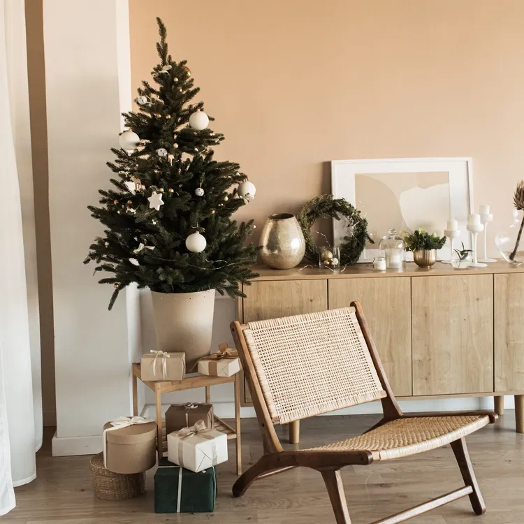 white christmas tree decoration minimalist decor ideas