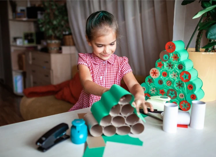 advent calendars made from toilet rolls with children 5 years old diy