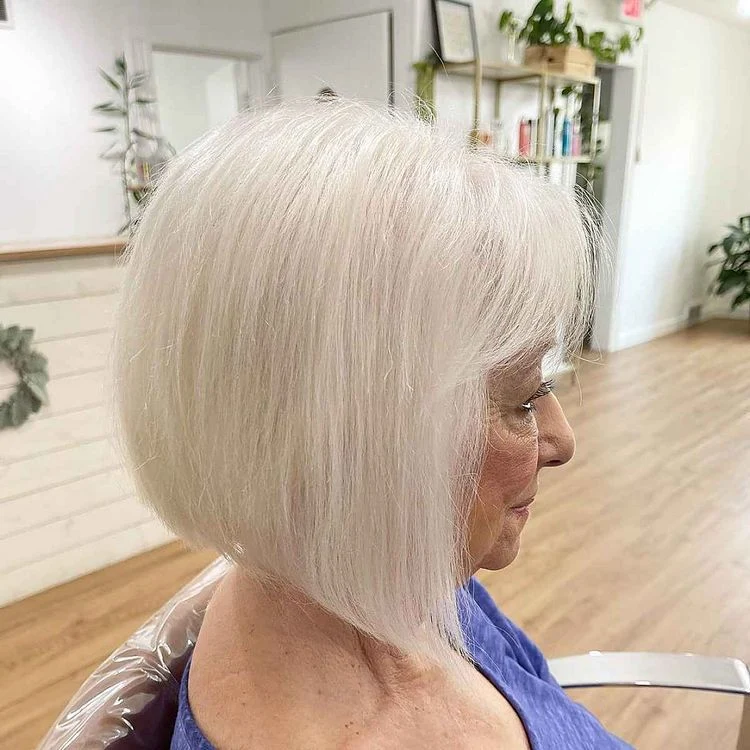 beautiful a line bob for volume over 70