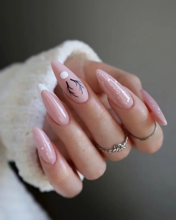 classic french tip nails simple christmas decorations 2023 2024
