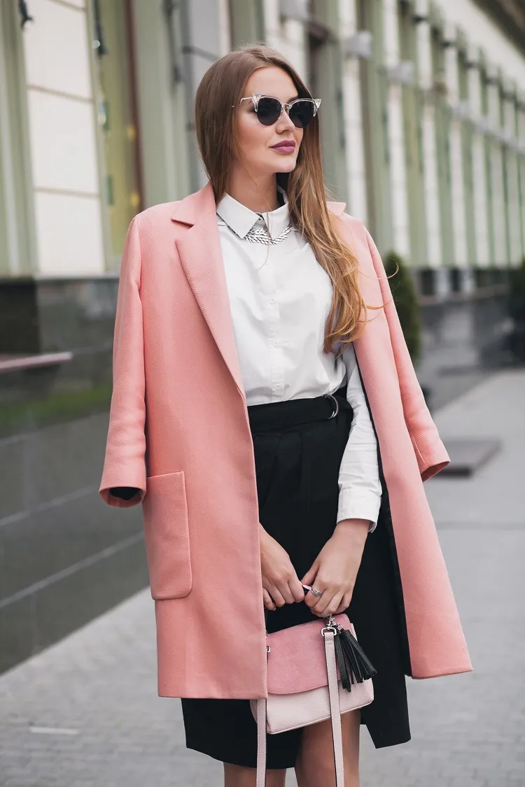 coats in bright vibrant colors pink