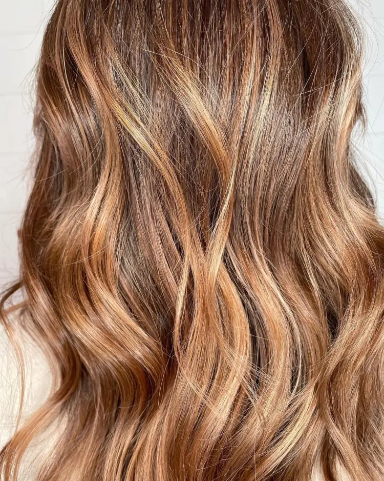 copper honey balayage hair color trend 2024