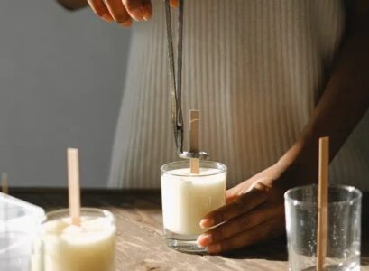 cutting the wick diy candle