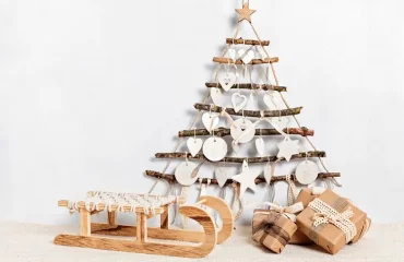 diy christmas tree made of twigs