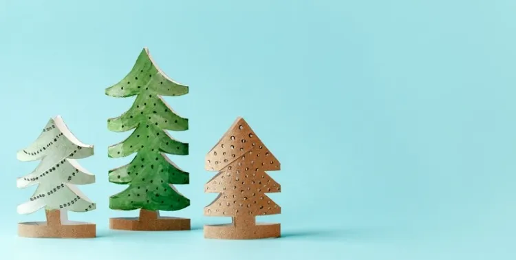 diy christmas trees with toilet paper rolls crafts for kids