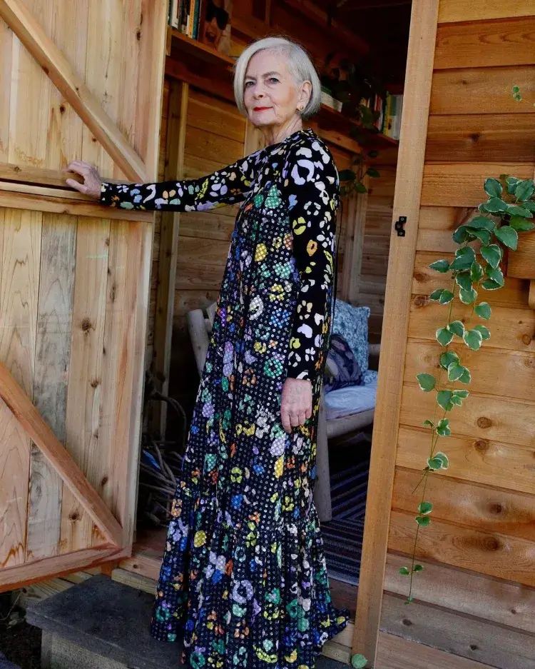 dress to wear at 60 floral idea long sleeves lyn slater iconaccidental