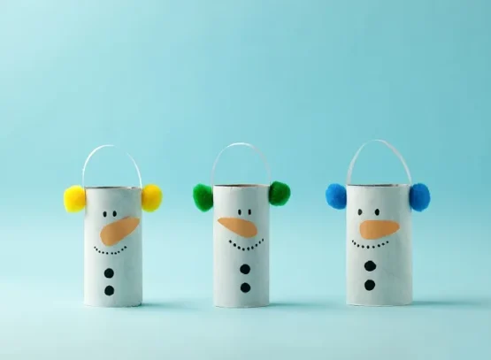 easy snowman crafts from toilet paper rolls