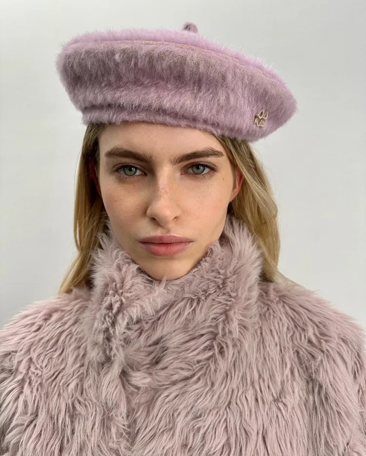 faux fur beret hat trends winter 2023 2024