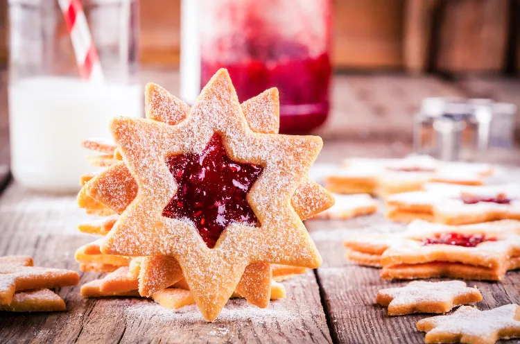 grandma linzer cookies recipe with jam christmas cookie cut out