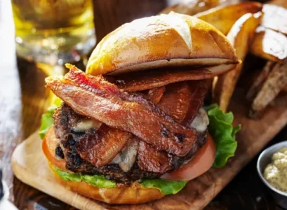 harmful foods for the liver cheeseburger red meat fries saturated fats replace with fiber