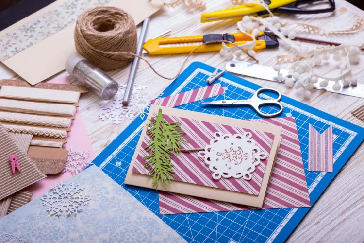 how to make a scrapbook christmas card ideas materials