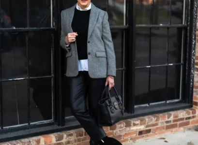 how to wear faux leather pants after 50