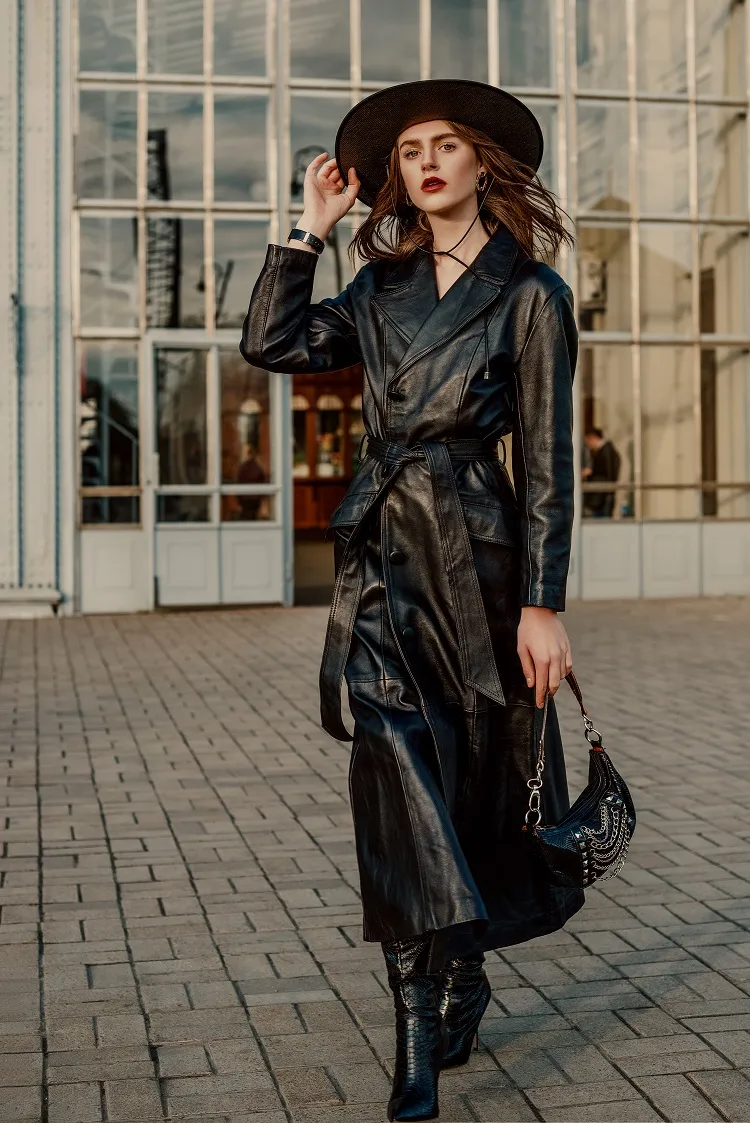 leather coats trend winter 2023 2024
