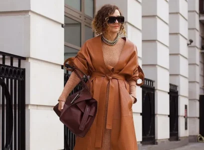 outfit idea for 60 year old women trendy knitted dress winter 2023 2024