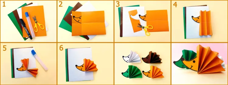 paper crafts for preschoolers paper hedgehog