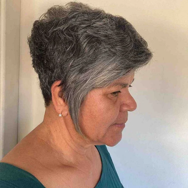 pixie haircut for older women