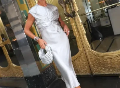 silver dress women 50 years old