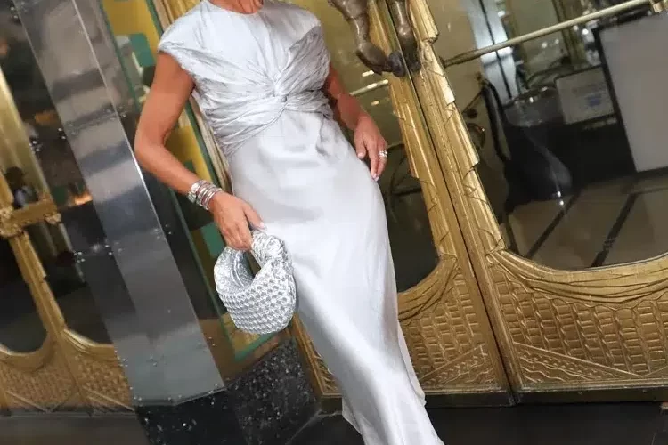 silver dress women 50 years old