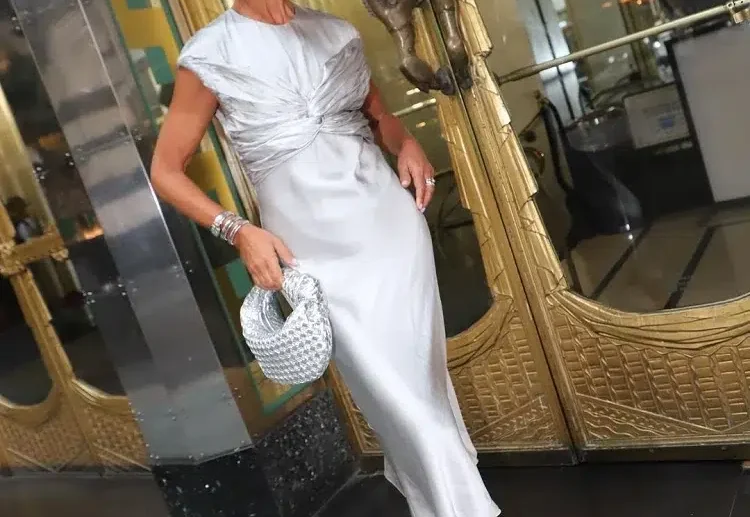 silver dress women 50 years old