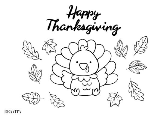 simple preschool thanksgiving coloring placemat 2023