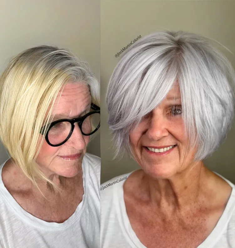 the pixie cut for women over 50 cheeky short hairstyles for gray hair