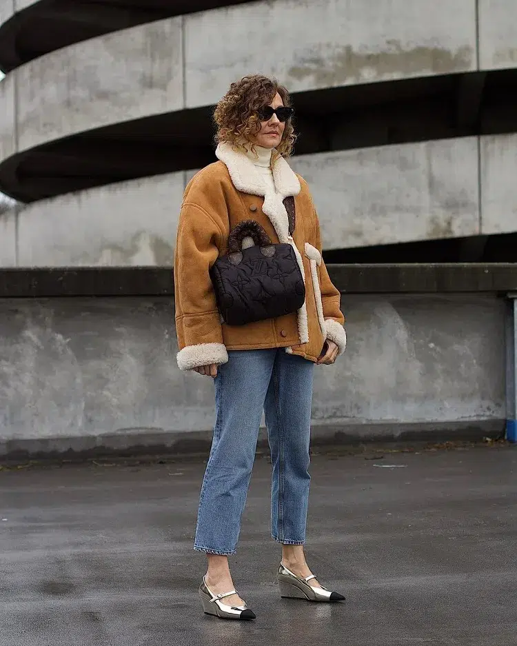 what to wear with slim jeans at 50 modern outfit winter 2023