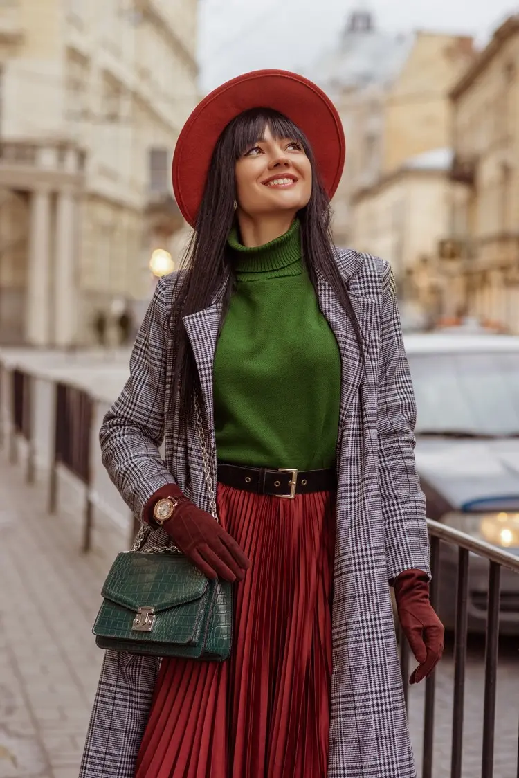 what top to wear with a skirt in winter fashion inspo