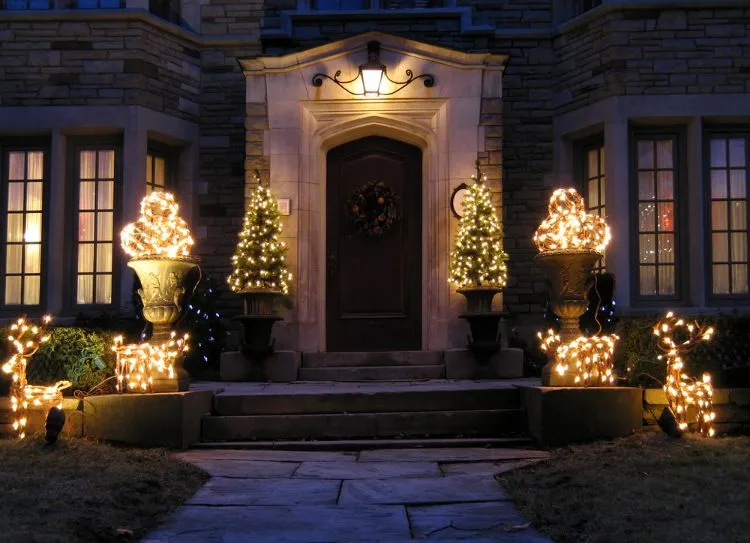 winter outdoor decoration fairy lights