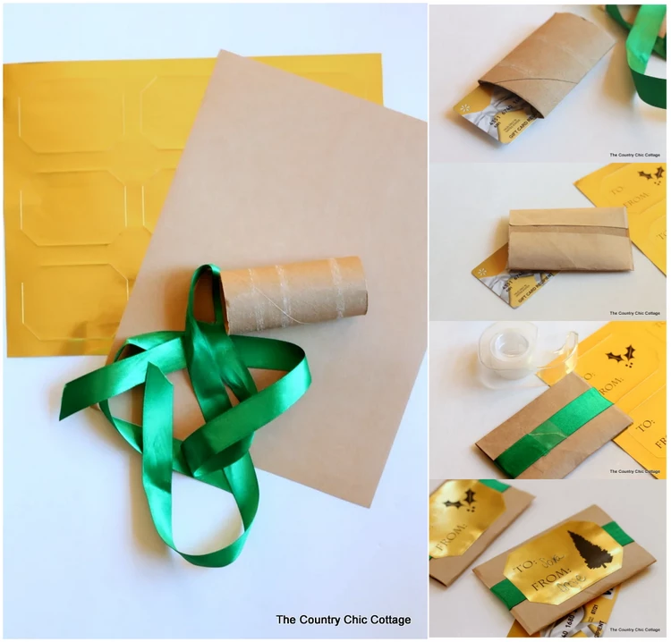 diy gift card holder from a toilet paper roll