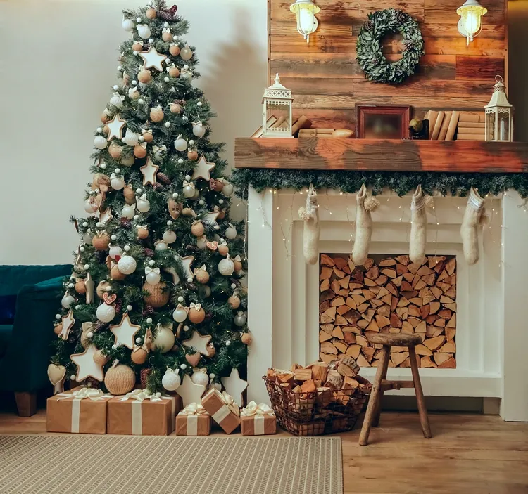scandinavian style decoration for christmas 2023