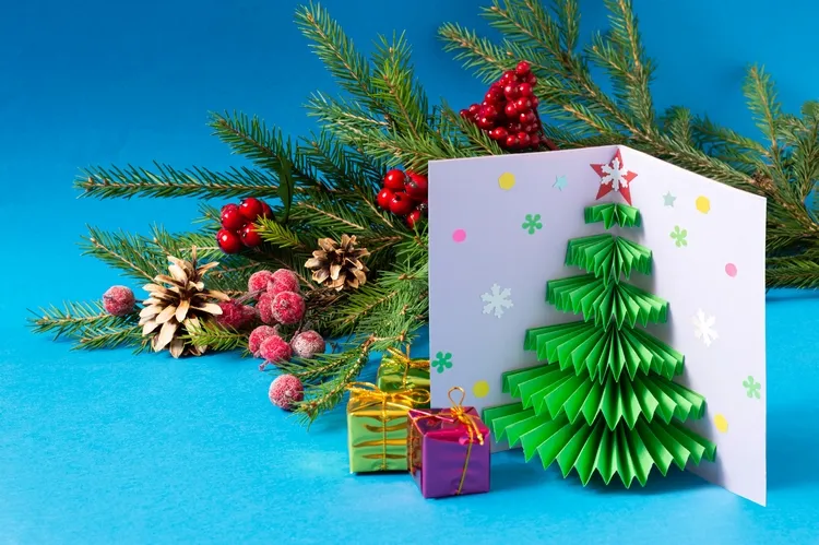 unique handmade christmas card ideas pop up tree greeting card