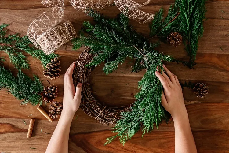 diy christmas wreath from twigs