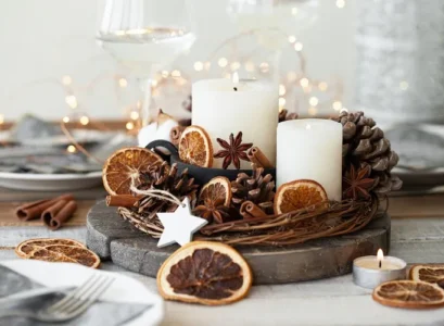 diy rustic christmas table centerpiece