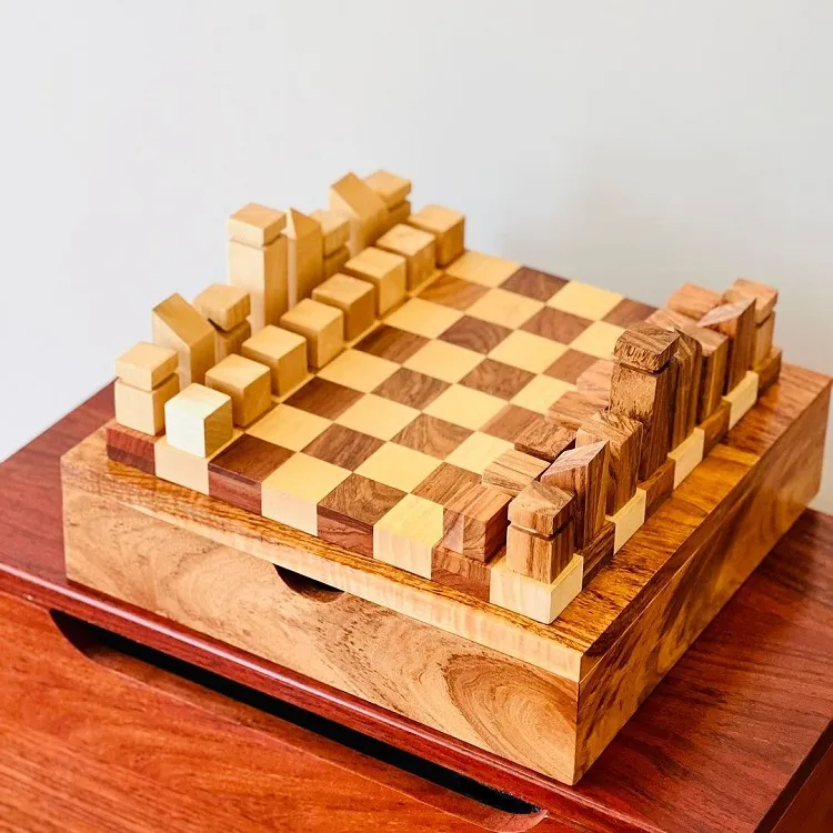 diy scrap wood chess board creative project