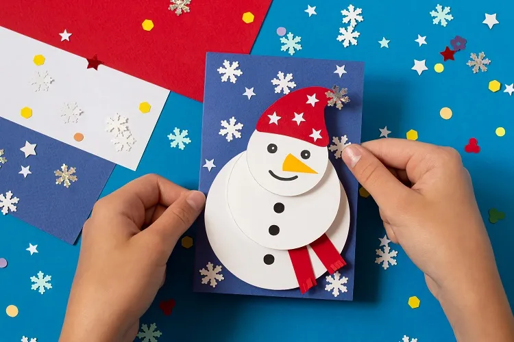 diy snowman christmas card