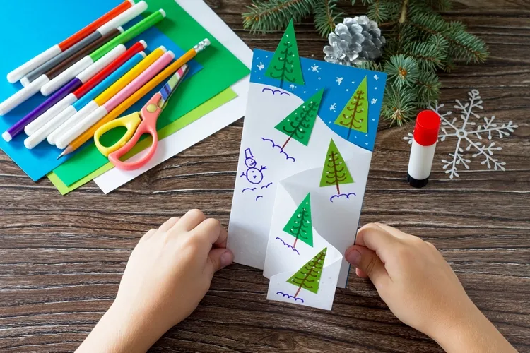 easy christmas greeting card design for smaller children