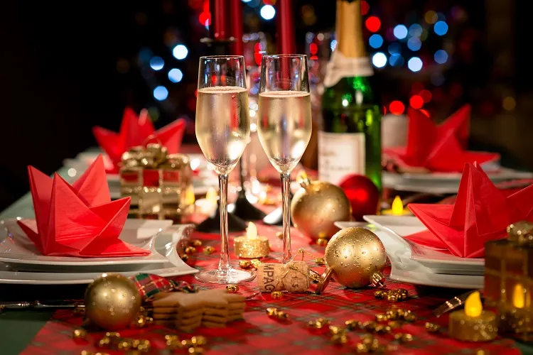 festive red new years eve table idea