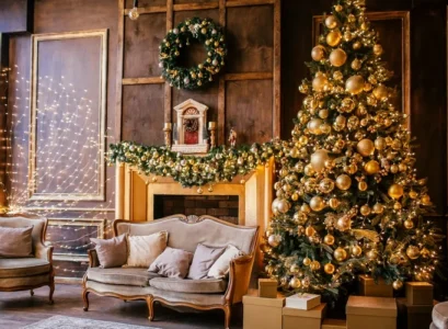 gold christmas tree ideas 2023 trends