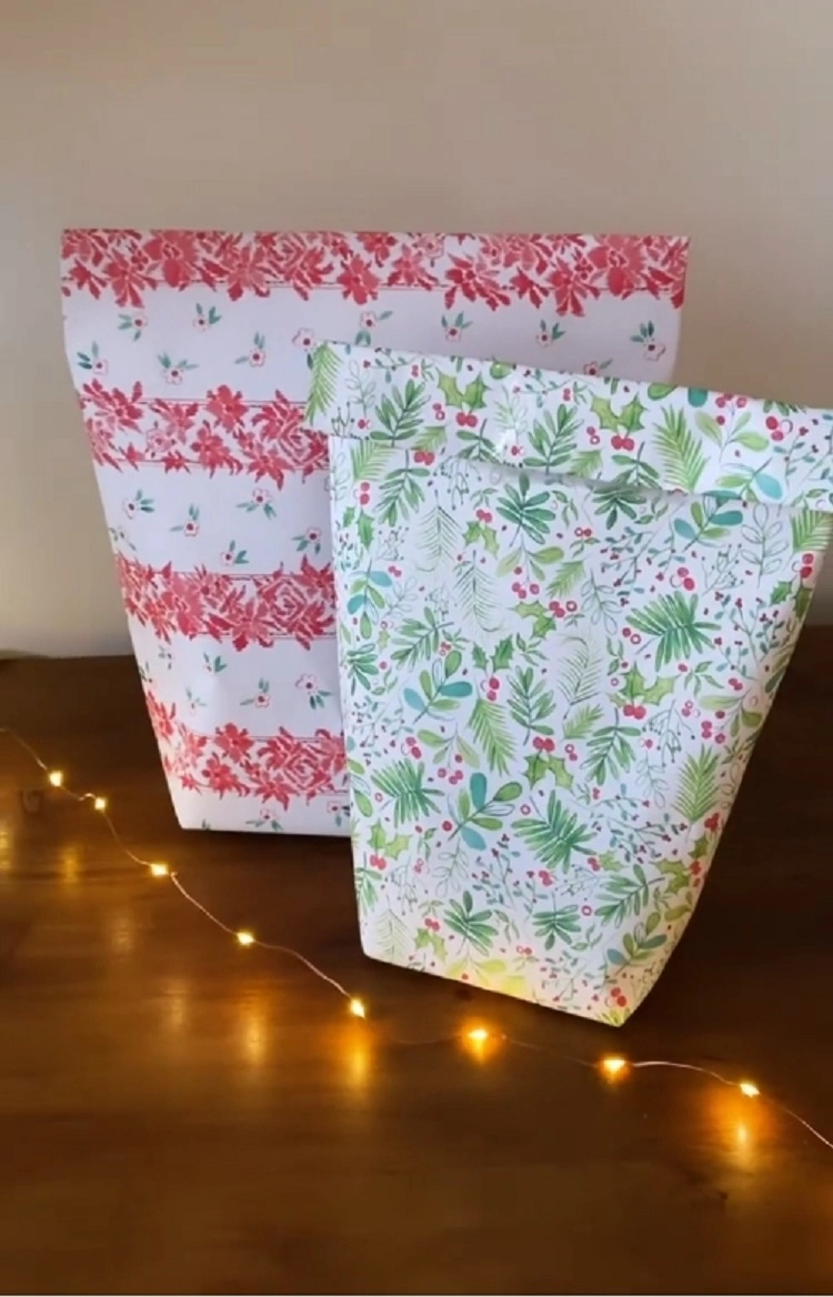 how to make a bag with wrapping paper for christmas guide