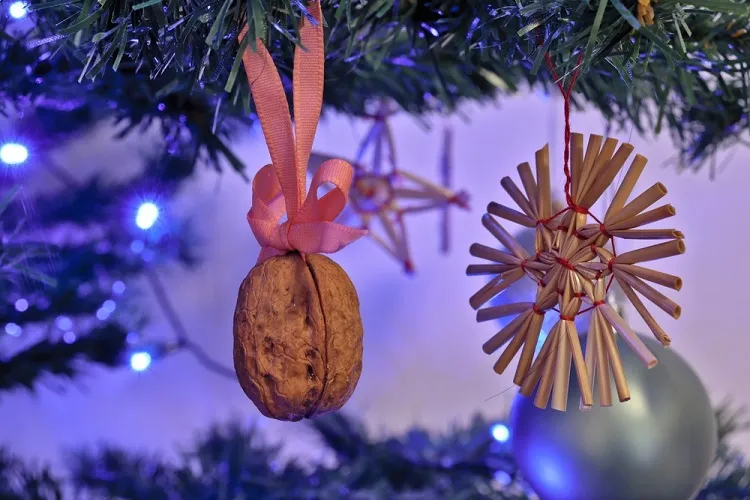 plain walnut christmas ornament diy idea