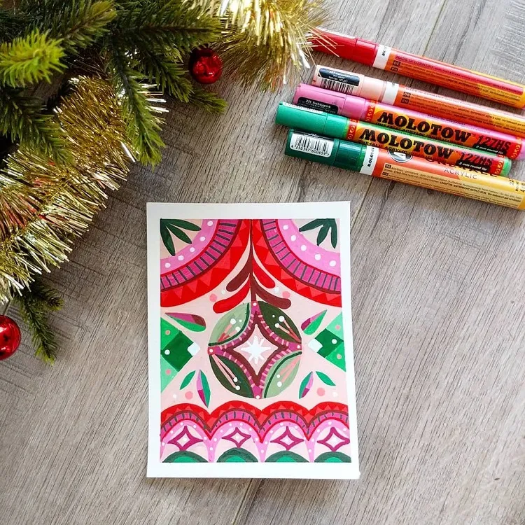 pretty chic christmas card craft