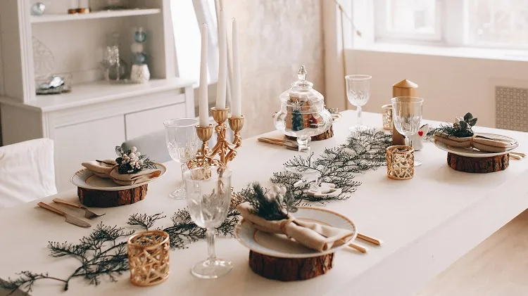 rustic table decorations idea for new years eve