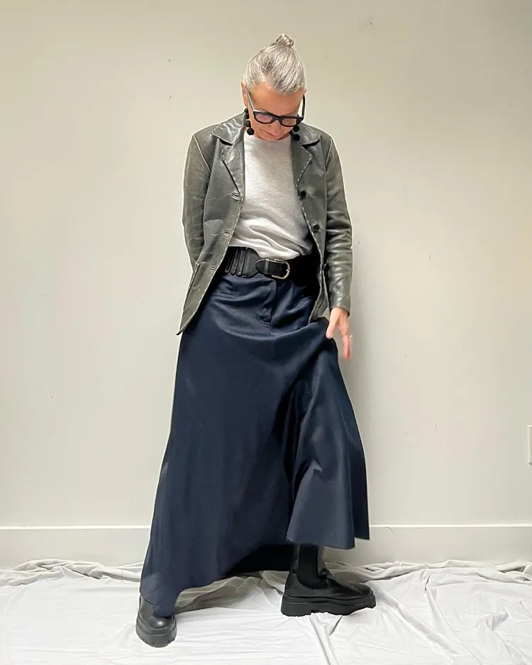 winter fashion older women rejuvenating hacks long wide skirt