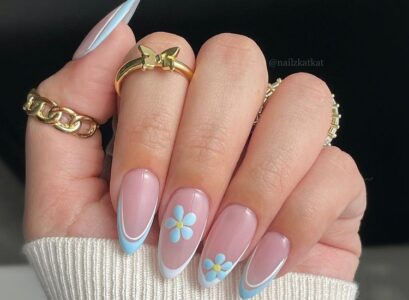 20 lovely light blue french tip nails to try in january 2024