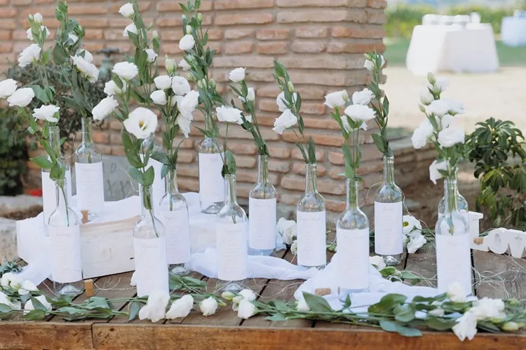 diy cheap wedding table centerpiece bottle flower vases
