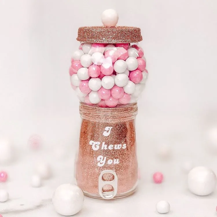 diy gumball with a jar and clear tree ornament