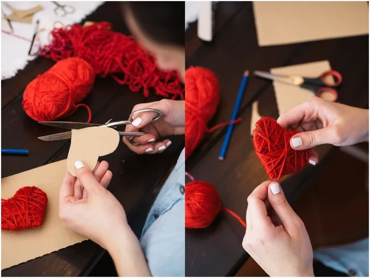 easy diy valentine gifts diy yarn heart