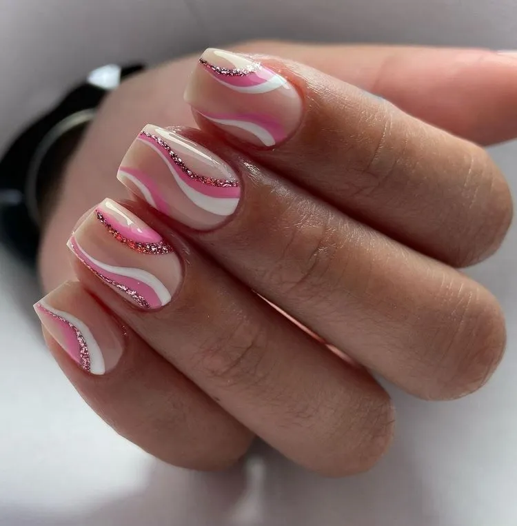 january 2024 manicure trends glitter nail art